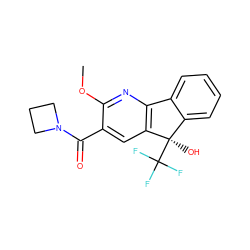 COc1nc2c(cc1C(=O)N1CCC1)[C@](O)(C(F)(F)F)c1ccccc1-2 ZINC000143266175