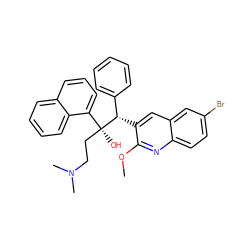 COc1nc2ccc(Br)cc2cc1[C@@H](c1ccccc1)[C@@](O)(CCN(C)C)c1cccc2ccccc12 ZINC000004655029