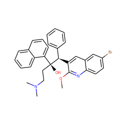 COc1nc2ccc(Br)cc2cc1[C@H](c1ccccc1)[C@](O)(CCN(C)C)c1cccc2ccccc12 ZINC000004655028