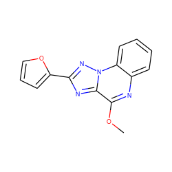 COc1nc2ccccc2n2nc(-c3ccco3)nc12 ZINC000029124046