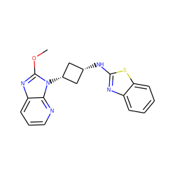 COc1nc2cccnc2n1[C@H]1C[C@@H](Nc2nc3ccccc3s2)C1 ZINC000169352735