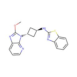 COc1nc2cccnc2n1[C@H]1C[C@H](Nc2nc3ccccc3s2)C1 ZINC000169352737