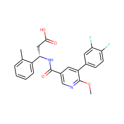 COc1ncc(C(=O)N[C@@H](CC(=O)O)c2ccccc2C)cc1-c1ccc(F)c(F)c1 ZINC000261091687