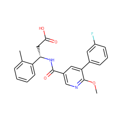 COc1ncc(C(=O)N[C@@H](CC(=O)O)c2ccccc2C)cc1-c1cccc(F)c1 ZINC000261075164