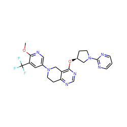 COc1ncc(N2CCc3ncnc(O[C@H]4CCN(c5ncccn5)C4)c3C2)cc1C(F)(F)F ZINC000113568178
