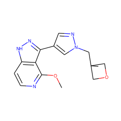 COc1nccc2[nH]nc(-c3cnn(CC4(C)COC4)c3)c12 ZINC000114771482