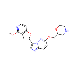 COc1nccc2oc(-c3cnc4ccc(OC[C@H]5CNCCO5)nn34)cc12 ZINC000205065608