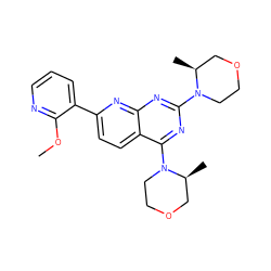 COc1ncccc1-c1ccc2c(N3CCOC[C@@H]3C)nc(N3CCOC[C@@H]3C)nc2n1 ZINC000139683163