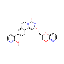 COc1ncccc1-c1ccc2c(c1)CCn1c-2cc(OC[C@@H]2COc3ncccc3O2)nc1=O ZINC000220116589