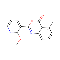 COc1ncccc1-c1nc2cccc(C)c2c(=O)o1 ZINC000043010947