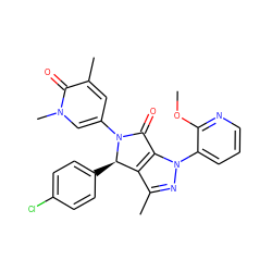 COc1ncccc1-n1nc(C)c2c1C(=O)N(c1cc(C)c(=O)n(C)c1)[C@@H]2c1ccc(Cl)cc1 ZINC000220202078