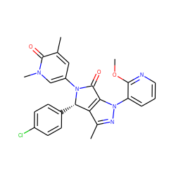 COc1ncccc1-n1nc(C)c2c1C(=O)N(c1cc(C)c(=O)n(C)c1)[C@H]2c1ccc(Cl)cc1 ZINC000220202141