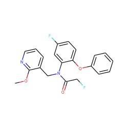 COc1ncccc1CN(C(=O)CF)c1cc(F)ccc1Oc1ccccc1 ZINC000084688441