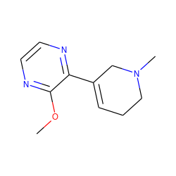 COc1nccnc1C1=CCCN(C)C1 ZINC000013728543