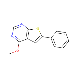 COc1ncnc2sc(-c3ccccc3)cc12 ZINC000000711228