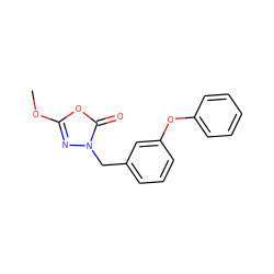 COc1nn(Cc2cccc(Oc3ccccc3)c2)c(=O)o1 ZINC000103287198