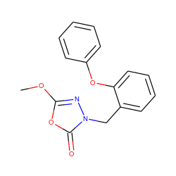 COc1nn(Cc2ccccc2Oc2ccccc2)c(=O)o1 ZINC000103287195