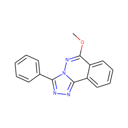 COc1nn2c(-c3ccccc3)nnc2c2ccccc12 ZINC000013559966