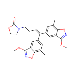 COc1noc2c(C)cc(C(=CCCN3CCOC3=O)c3cc(C)c4onc(OC)c4c3)cc12 ZINC000040405166