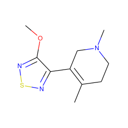 COc1nsnc1C1=C(C)CCN(C)C1 ZINC000026287960