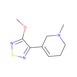 COc1nsnc1C1=CCCN(C)C1 ZINC000013456669