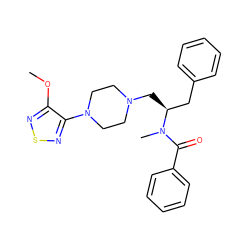 COc1nsnc1N1CCN(C[C@@H](Cc2ccccc2)N(C)C(=O)c2ccccc2)CC1 ZINC000026013227