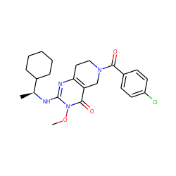 COn1c(N[C@@H](C)C2CCCCC2)nc2c(c1=O)CN(C(=O)c1ccc(Cl)cc1)CC2 ZINC000113831943