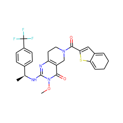 COn1c(N[C@@H](C)c2ccc(C(F)(F)F)cc2)nc2c(c1=O)CN(C(=O)c1cc3c(s1)=CCCC=3)CC2 ZINC000653662924