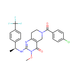 COn1c(N[C@@H](C)c2ccc(C(F)(F)F)cc2)nc2c(c1=O)CN(C(=O)c1ccc(Cl)cc1)CC2 ZINC000113829137