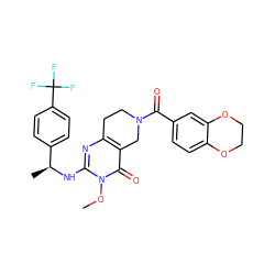 COn1c(N[C@@H](C)c2ccc(C(F)(F)F)cc2)nc2c(c1=O)CN(C(=O)c1ccc3c(c1)OCCO3)CC2 ZINC000113829252