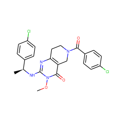 COn1c(N[C@@H](C)c2ccc(Cl)cc2)nc2c(c1=O)CN(C(=O)c1ccc(Cl)cc1)CC2 ZINC000113829645