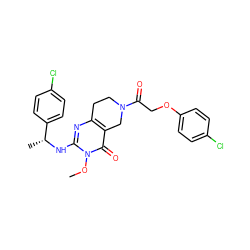 COn1c(N[C@H](C)c2ccc(Cl)cc2)nc2c(c1=O)CN(C(=O)COc1ccc(Cl)cc1)CC2 ZINC000113827588