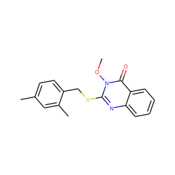 COn1c(SCc2ccc(C)cc2C)nc2ccccc2c1=O ZINC000000525550