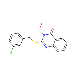 COn1c(SCc2cccc(Cl)c2)nc2ccccc2c1=O ZINC000000533283