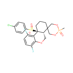 CP1(=O)OCC2(CCC[C@@]3(S(=O)(=O)c4ccc(Cl)cc4)c4c(F)ccc(F)c4OC[C@@H]23)CO1 ZINC000209464873