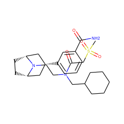 CS(=O)(=O)CC(=O)N(CCN1[C@H]2CC[C@@H]1C[C@H](c1cccc(C(N)=O)c1)C2)CC1CCCCC1 ZINC000117291572