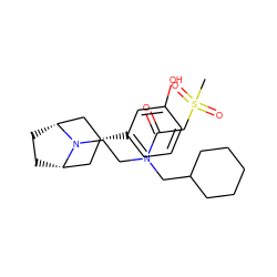 CS(=O)(=O)CC(=O)N(CCN1[C@H]2CC[C@@H]1C[C@H](c1cccc(O)c1)C2)CC1CCCCC1 ZINC000117297964