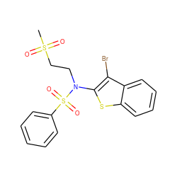 CS(=O)(=O)CCN(c1sc2ccccc2c1Br)S(=O)(=O)c1ccccc1 ZINC000115232120