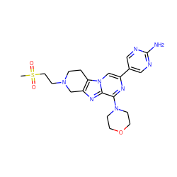 CS(=O)(=O)CCN1CCc2c(nc3c(N4CCOCC4)nc(-c4cnc(N)nc4)cn23)C1 ZINC001772644934