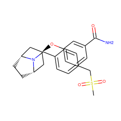 CS(=O)(=O)Cc1ccc(CN2[C@H]3CC[C@@H]2C[C@@H](Oc2cccc(C(N)=O)c2)C3)cc1 ZINC000101366395