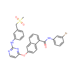 CS(=O)(=O)Cc1cccc(Nc2nccc(Oc3ccc4c(C(=O)Nc5cccc(Br)c5)cccc4c3)n2)c1 ZINC000653786119