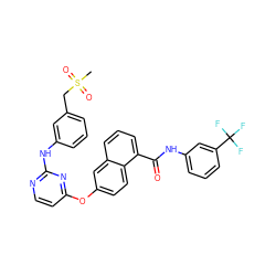 CS(=O)(=O)Cc1cccc(Nc2nccc(Oc3ccc4c(C(=O)Nc5cccc(C(F)(F)F)c5)cccc4c3)n2)c1 ZINC000653803731