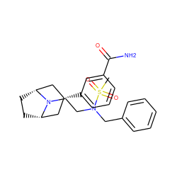 CS(=O)(=O)N(CCN1[C@H]2CC[C@@H]1C[C@H](c1cccc(C(N)=O)c1)C2)Cc1ccccc1 ZINC000117289493