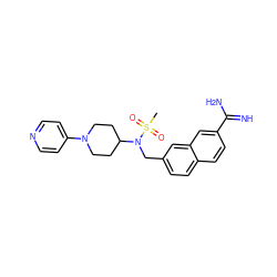 CS(=O)(=O)N(Cc1ccc2ccc(C(=N)N)cc2c1)C1CCN(c2ccncc2)CC1 ZINC000028714168