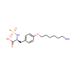 CS(=O)(=O)N[C@@H](Cc1ccc(OCCCCCCN)cc1)C(=O)O ZINC000013738118