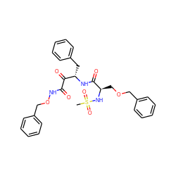 CS(=O)(=O)N[C@H](COCc1ccccc1)C(=O)N[C@@H](Cc1ccccc1)C(=O)C(=O)NOCc1ccccc1 ZINC000026578980