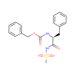 CS(=O)(=O)NC(=O)[C@H](Cc1ccccc1)NC(=O)OCc1ccccc1 ZINC000048479210