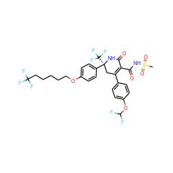 CS(=O)(=O)NC(=O)C1=C(c2ccc(OC(F)F)cc2)C[C@](c2ccc(OCCCCCC(F)(F)F)cc2)(C(F)(F)F)NC1=O ZINC000221899286