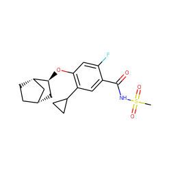 CS(=O)(=O)NC(=O)c1cc(C2CC2)c(O[C@H]2C[C@@H]3CC[C@H]2C3)cc1F ZINC000216250251