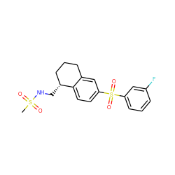 CS(=O)(=O)NC[C@@H]1CCCc2cc(S(=O)(=O)c3cccc(F)c3)ccc21 ZINC000035983598